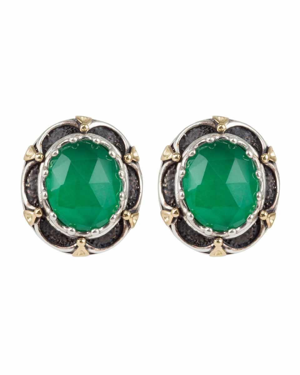 Jade Clip-On Earrings w/ 18k Gold